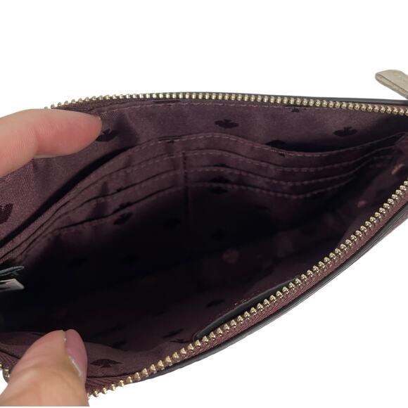 Kate Spade Leila Convertible Wristlet Shoulder Bag Burgundy Red - Picture 8 of 10